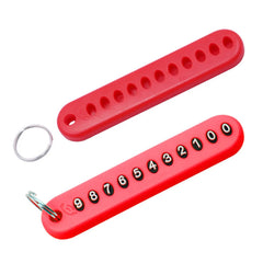 Car Phone Number Keychain | Anti-Lost Key Ring with Number Plate alternate view