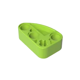 Gobricks GDS-2016 Technical Beam 2 x 3 L-Shape with Quarter Ellipse Thick | Building B close-up view