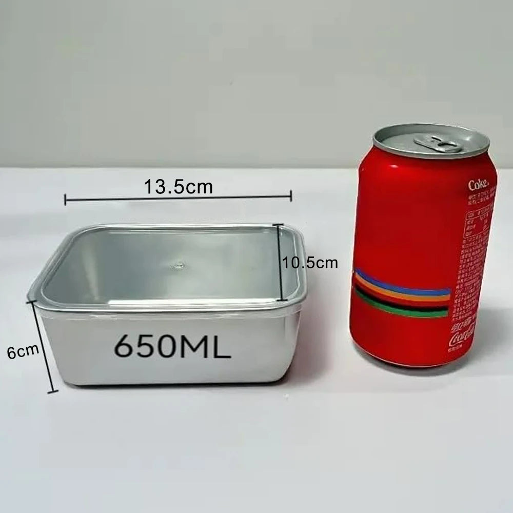 Stainless Steel Food Storage Container with Lid - Airtight Fresh-Keep Box for Fridg additional angle