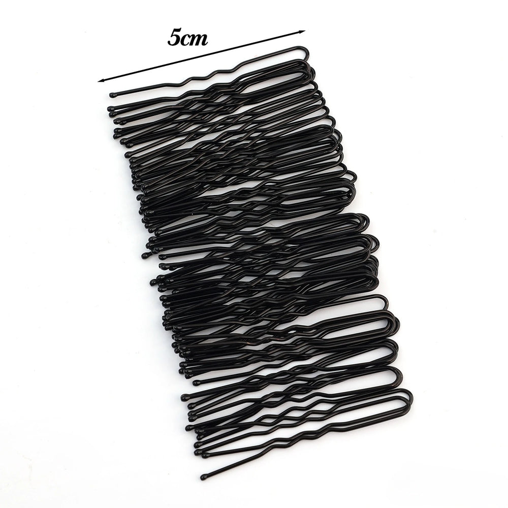Black U Shaped Hair Pins Strong Hold Metal Bobby Pins Versatile Updo Hair Clip for Br alternate view