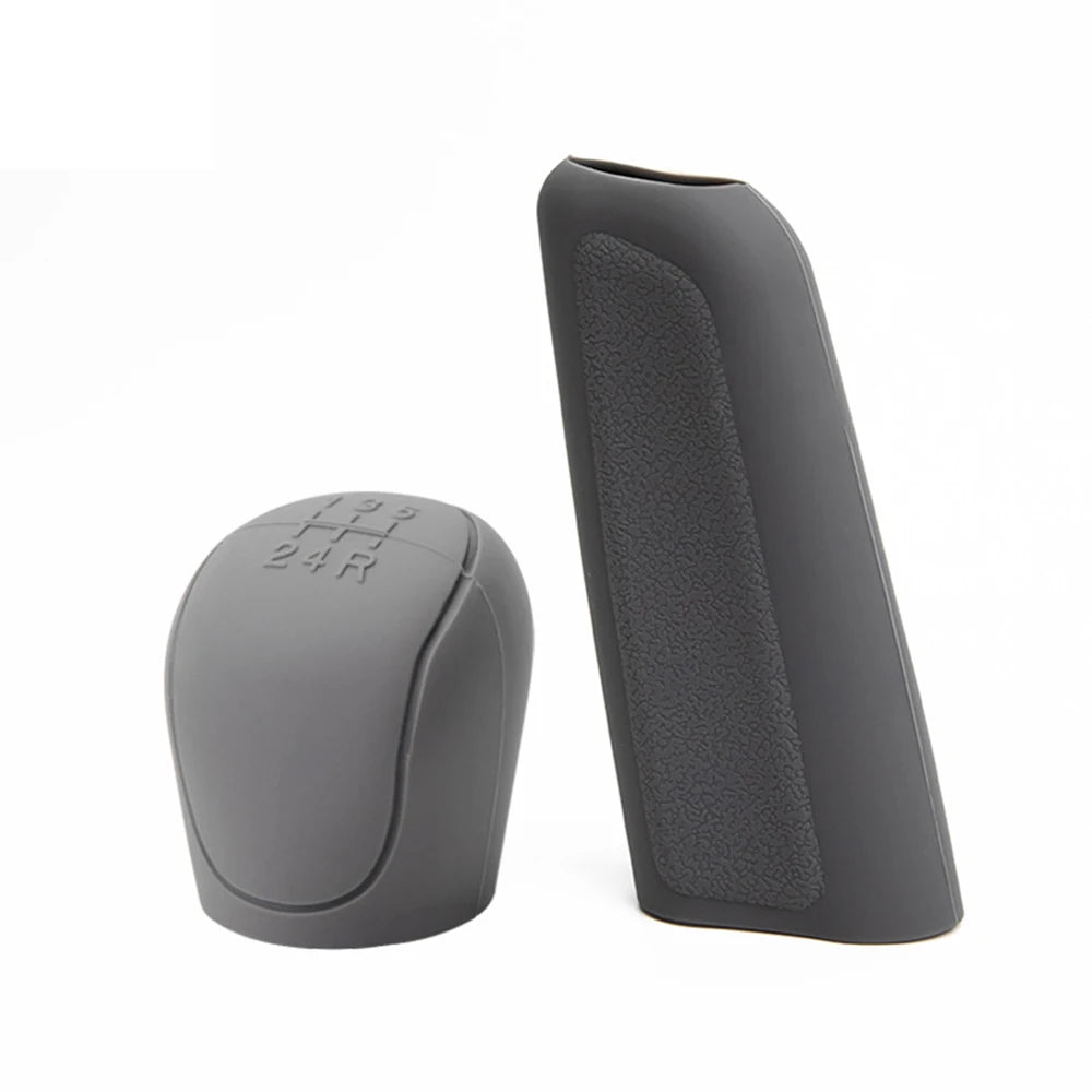Silicone Gear Shift Knob Cover Non Slip Handbrake Grip close-up view