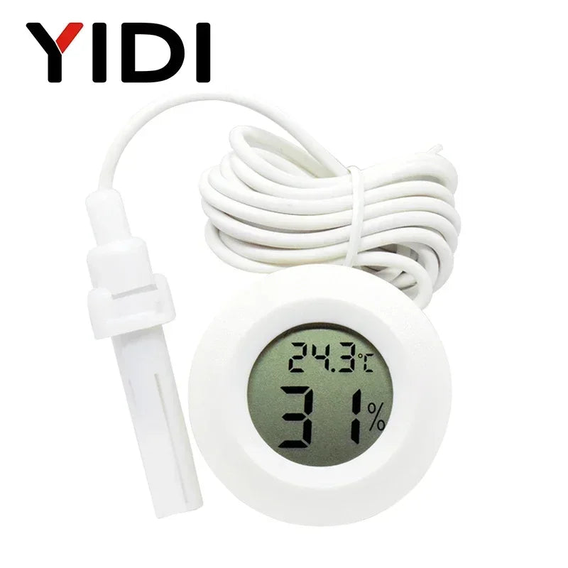 Mini LCD Digital Thermometer Hygrometer | Dual Probe Temperature Humidity Monitor additional angle