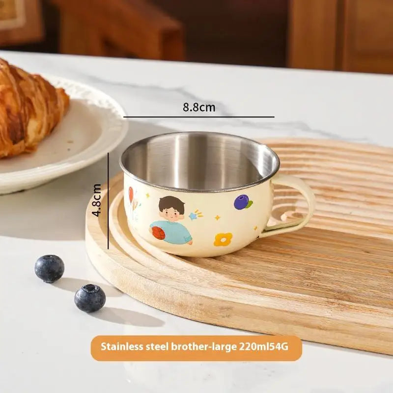 Stainless Steel Water Cup Mug for Kids 80/220ml Anti Scalding Mini Cute Drinking Coffee detail view