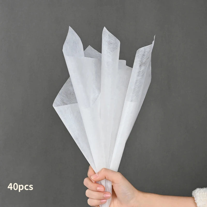 40pcs Milk Cotton Tissue Paper for Flower Wrapping | DIY Bouquet Craft Supplies lifestyle view
