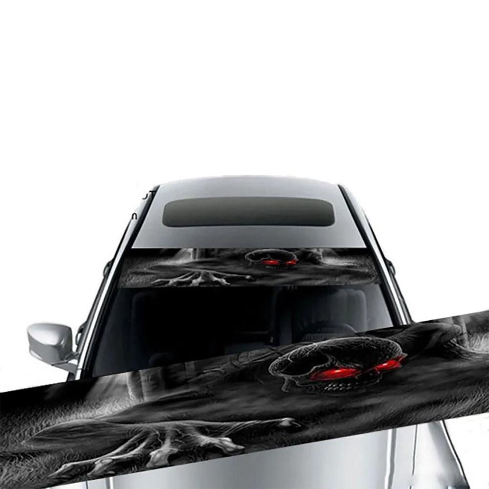 Car Sunshade Stickers Auto Front Windshield 3D Vinyl Film Rear Gear Sunshade Decorative Decals Stickers Cars Decorative Stickers