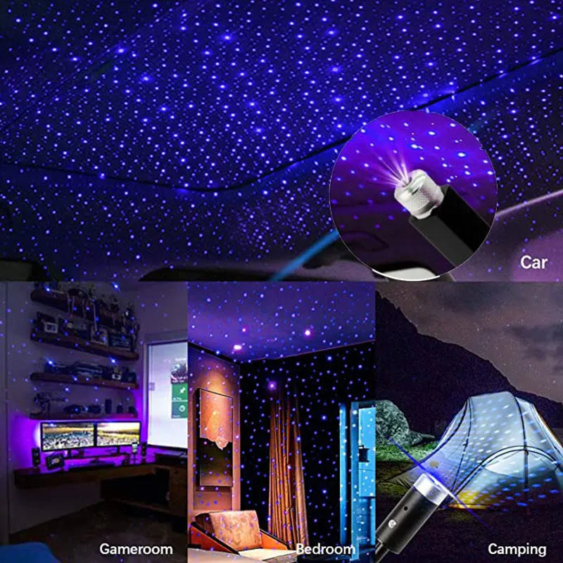 LED Starry Sky Lamp Car Laser Star Roof Light | 5V USB Galaxy Projector for Room Ceil alternate view