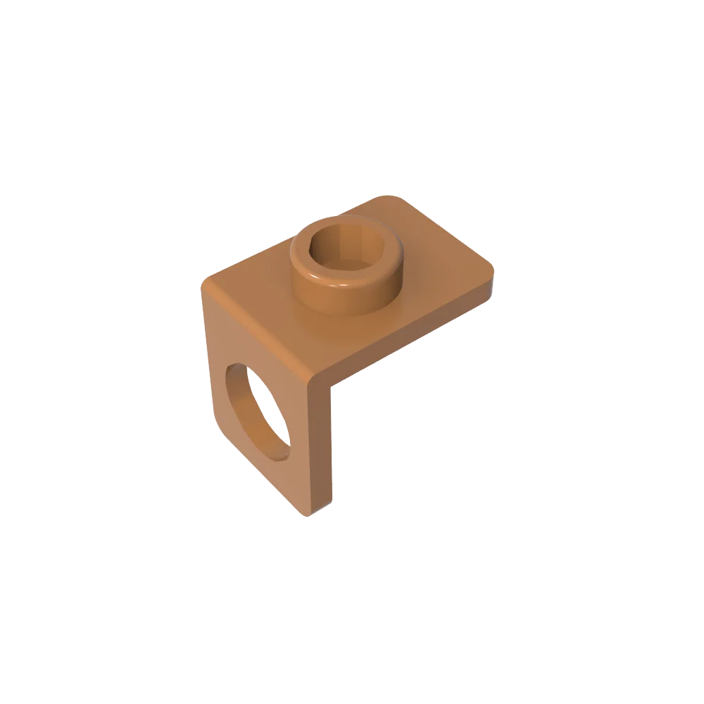 Gobricks GDS-1165 Minifig Neck Bracket with Back Stud | Thin Back Wall Building Blo additional angle