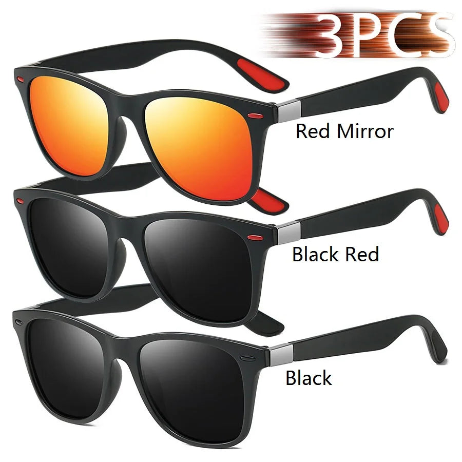 Square Unisex Driving Fishing Sunglasses Men Women Brand Designer Sun Glasses Anti-Gla close-up view