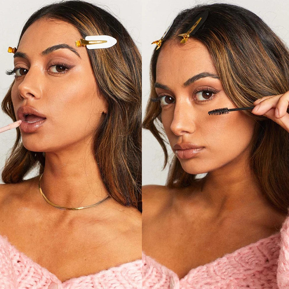 10pcs/set Bend Seamless Hair Clips Side Bangs Barrette Makeup Washing Face alternate view