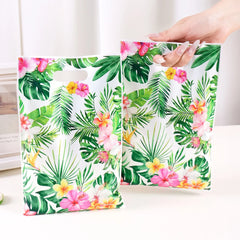 Tropical Hawaiian Party Tablecloth and Candy Bags Set | Flamingo Summer Decor alternate view