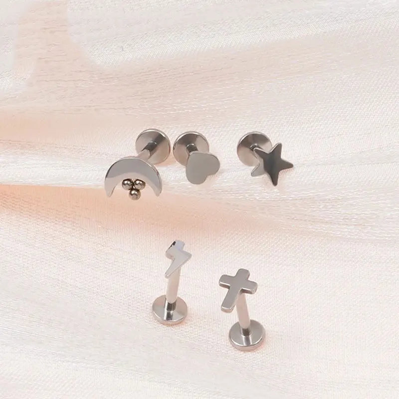 Nose Rings G23 Titanium Jewelry Labret Lip Studs Internally Threaded Earring Sexy Ear alternate view