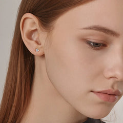 16G 18G Titanium Labret Stud Nose Ring | Zircon Internally Threaded Body Jewelry for alternate view
