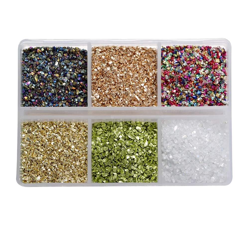 30g/Box Crushed Glass Stones Resin Filling Irregular Broken Stone for DIY Epoxy Res additional angle