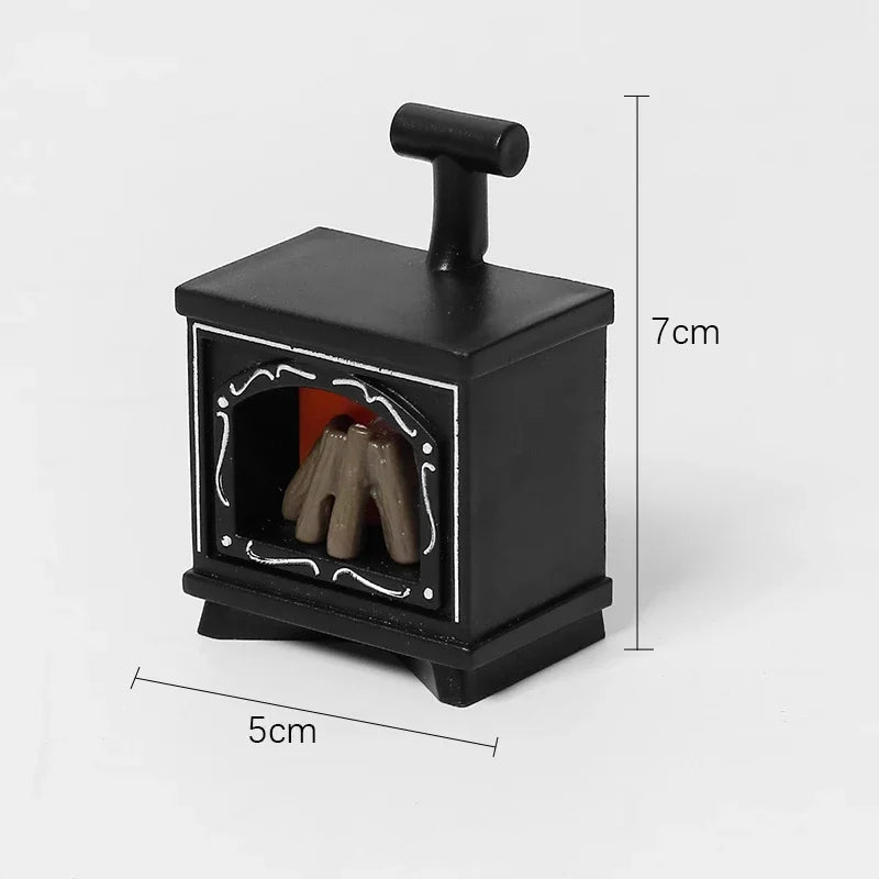 LED Mini Fireplace Night Light | Creative Home Decoration close-up view