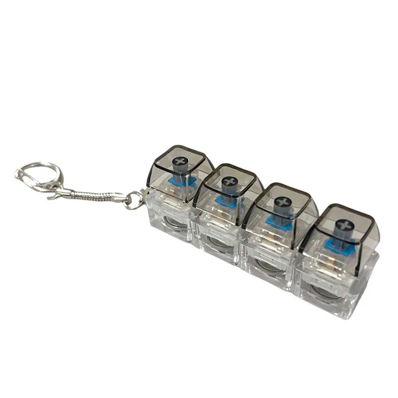 LED Keyboard Keychain Fidget Toy | Crystal Clicker Sensory Stress Relief Gadget lifestyle view