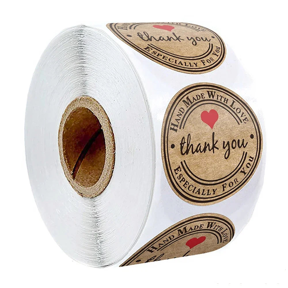 500pcs handmade with Love Stickers Baking label wedding sticker party label decoratio alternate view