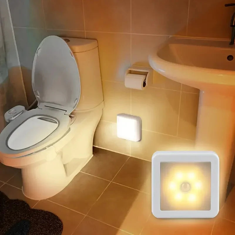 6LED Motion Sensor Night Light | Wireless Battery Operated Puck Lamp for Closet, Stair, detail view