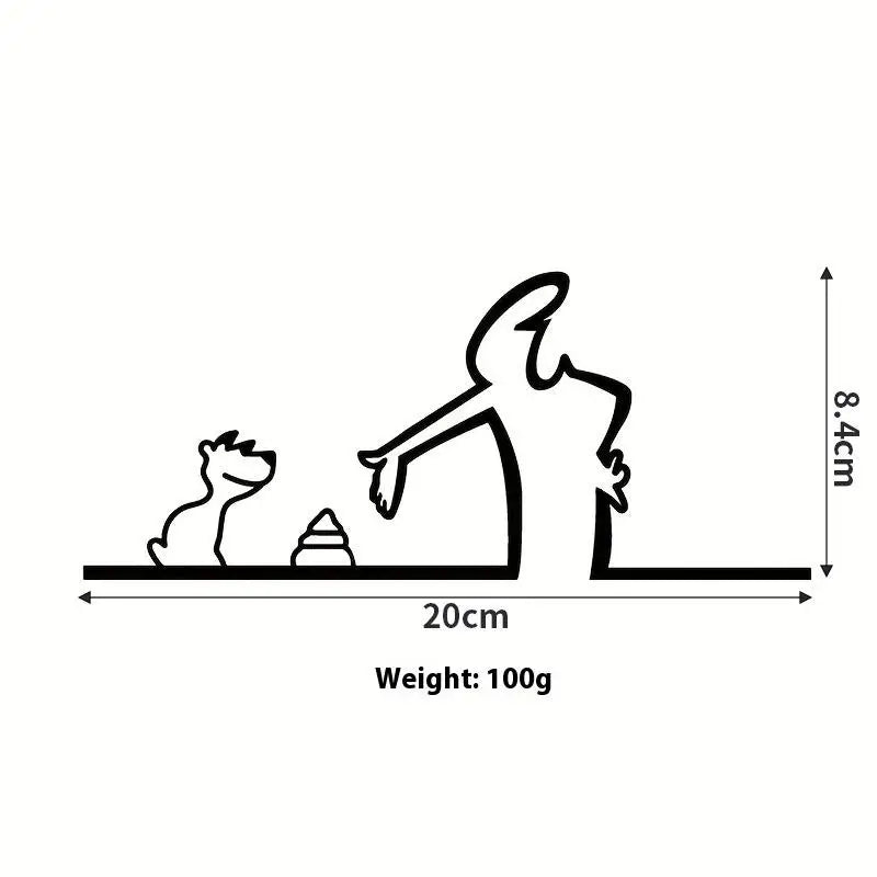 Line Figure Metal Poster for Living Room | Modern Switch Sticker Wall Art lifestyle view