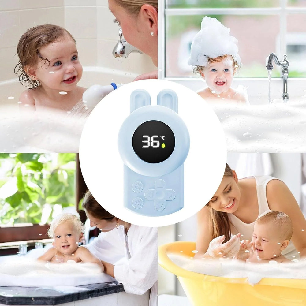 JUSTLANG Blue Seal Baby Bathtub Water Thermometer | Safe LED Temperature Sensor for K alternate view