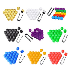 17mm/19mm/21mm 20Pcs Car Wheel Nut Caps Protection Covers Caps Auto Hub Screw Cover Blac detail view