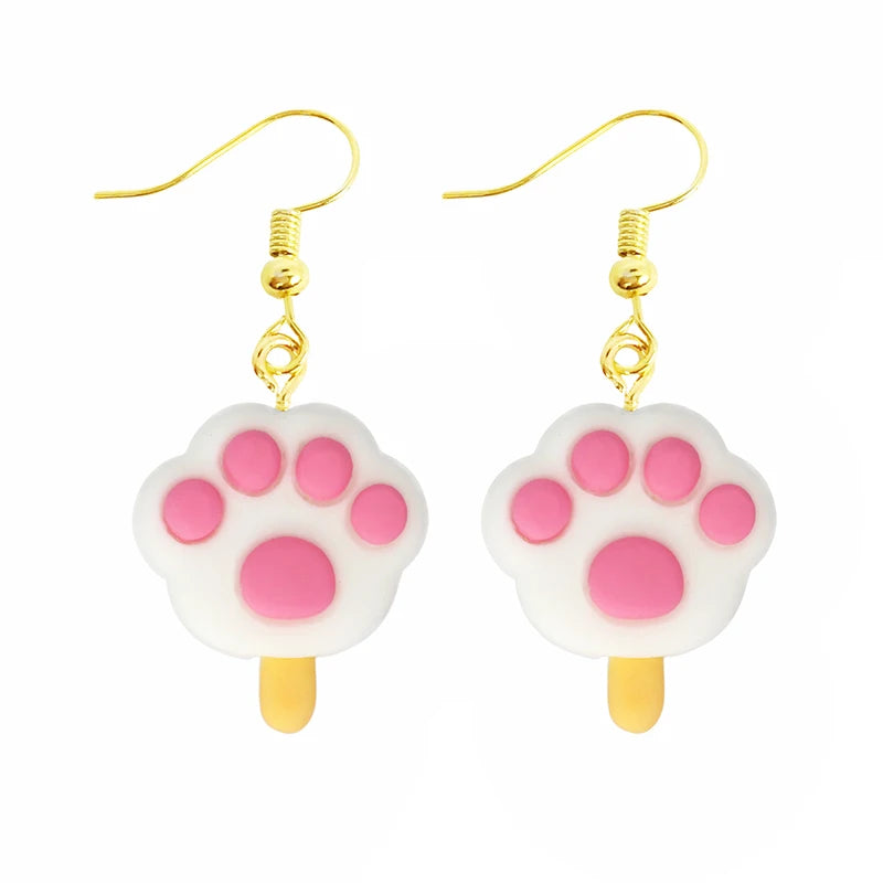 Food Drop Earrings Hamburger Pizza Chicken Leg Candy Bottle Resin
