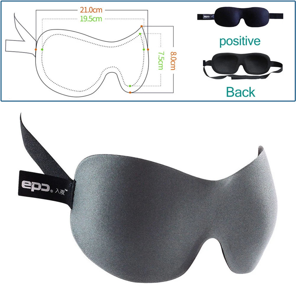 3D Breathable Sleep Mask | Light Blocking Eye Cover for Travel detail view