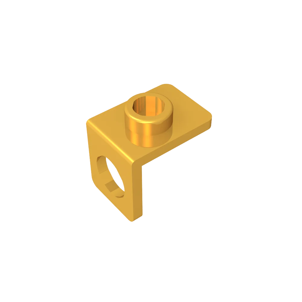 Gobricks GDS-1165 Minifig Neck Bracket with Back Stud | Thin Back Wall Building Block detail view