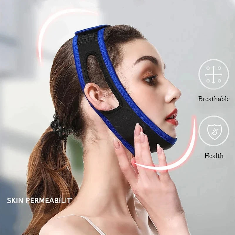 Adjustable Anti-Snoring Chin Support Belt | Facial Lifting and Stretching Belt detail view