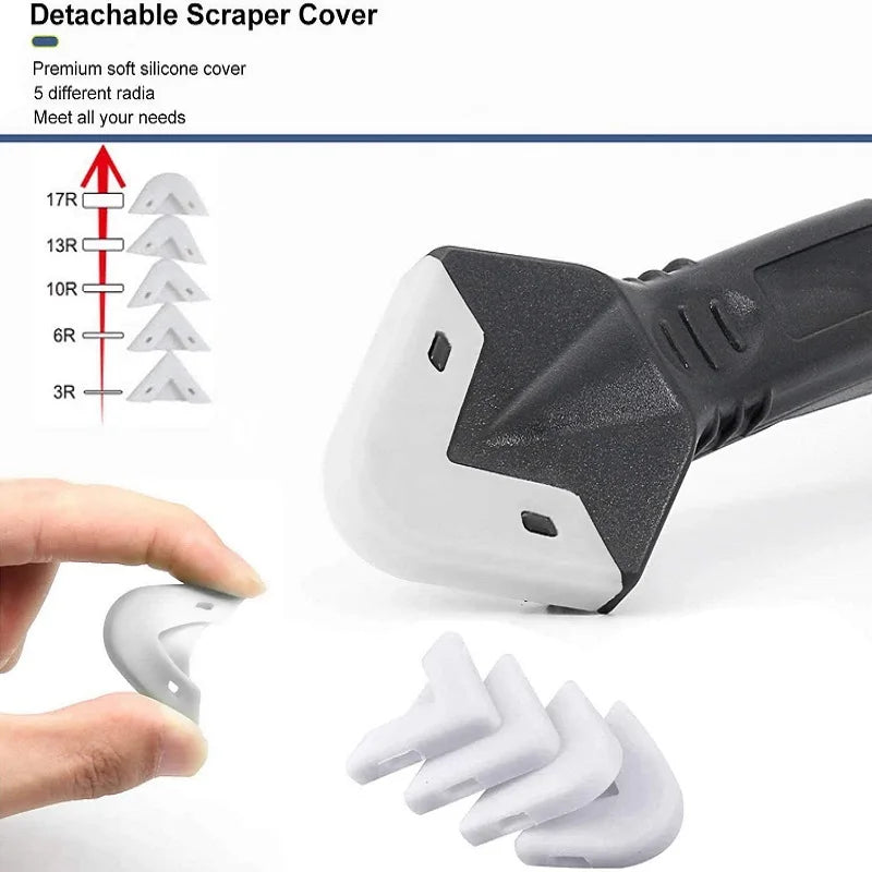 Silicone Scraper Sealant Smooth Remover Tool Set 9 In 1 Floor Caulk Finisher Grout Kit Glass Glue Angle Scraper Set Accessoriess