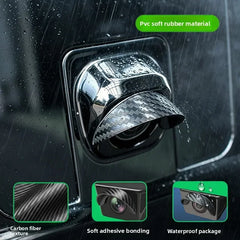 Car rear camera easy to stick protector, car reverse camera carbon fiber rain cover, waterproof, dustproof and sunscreen cover