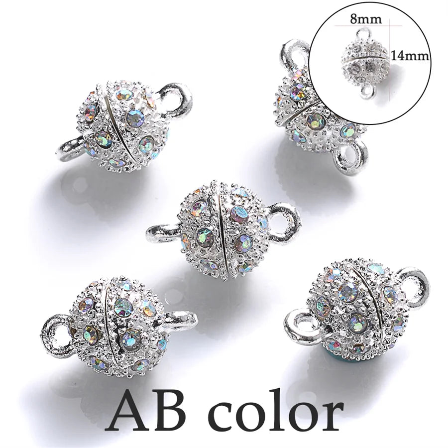 Heart Round Magnetic Clasps Set | DIY Jewelry Connector Charms alternate view