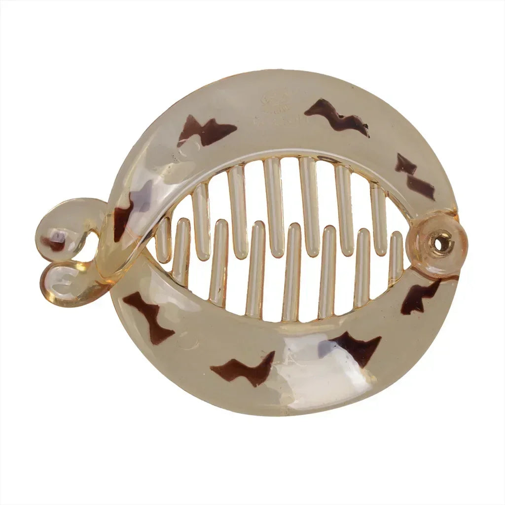 Small Round Shape Ponytail Hair Claw Clip Women Girls Banana Clip Crab Black Brown Ponytail Holder Pro Hair Styling Accessories