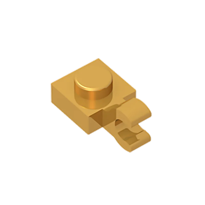PLATE 1X1 W/HOLDER VERTICAL Building Block | Compatible with Lego 6019 61252 close-up view