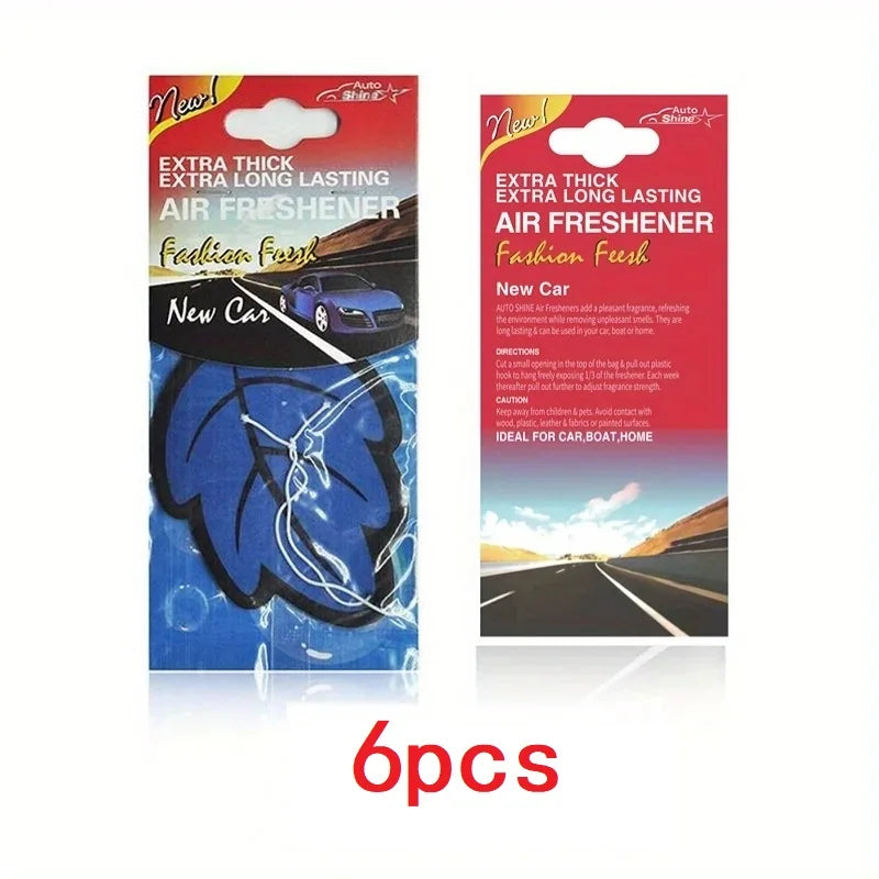3-60pcs Car Air Freshener Natural Scented Tea Paper Auto Hanging Vanilla Perfume Fragran detail view