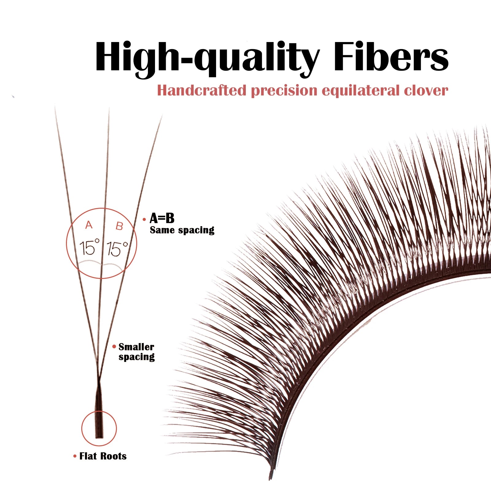 V-Shaped 3D Brown Eyelash Extensions | 12 Rows Professional Lash Tray lifestyle view