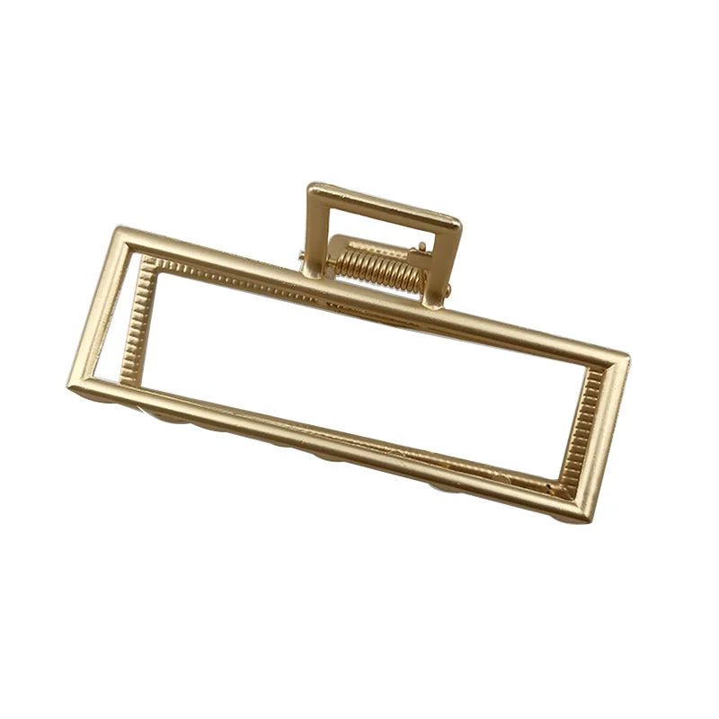 GoldHollow Geometric Hair Clips Metal Hair Claw Cross Hairclip Headband Hairpin Sliver H detail view