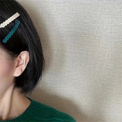 2pcs/set Cute Bobby Pins Acetate Hair Clip Side Pin Colorful Barrettes Lace Wave Geometr detail view