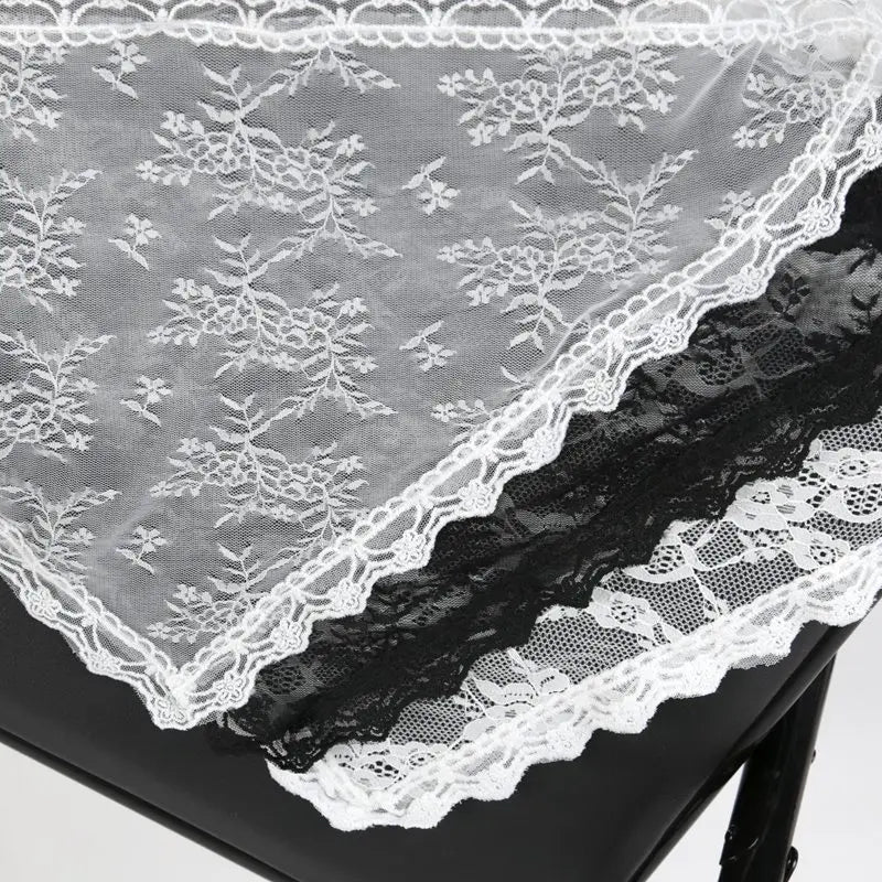 Y2K Women Lace Flower Elegant Skirt Stacked Belt Flower Sweet Triangle Scarf Breath additional angle