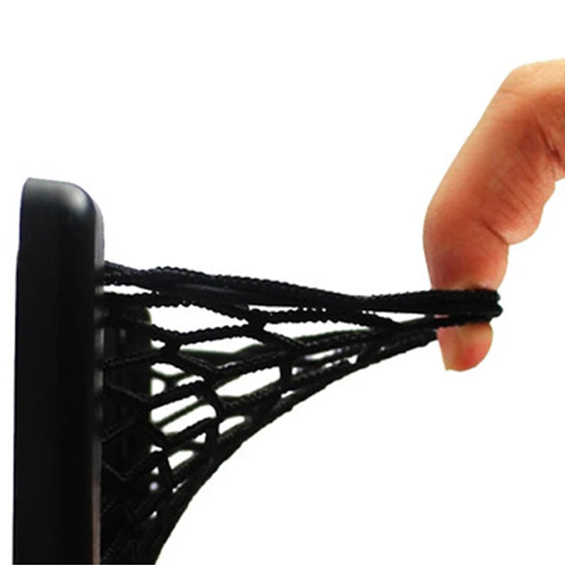 Car Organizer Net Storage Pocket Phone Holder close-up view