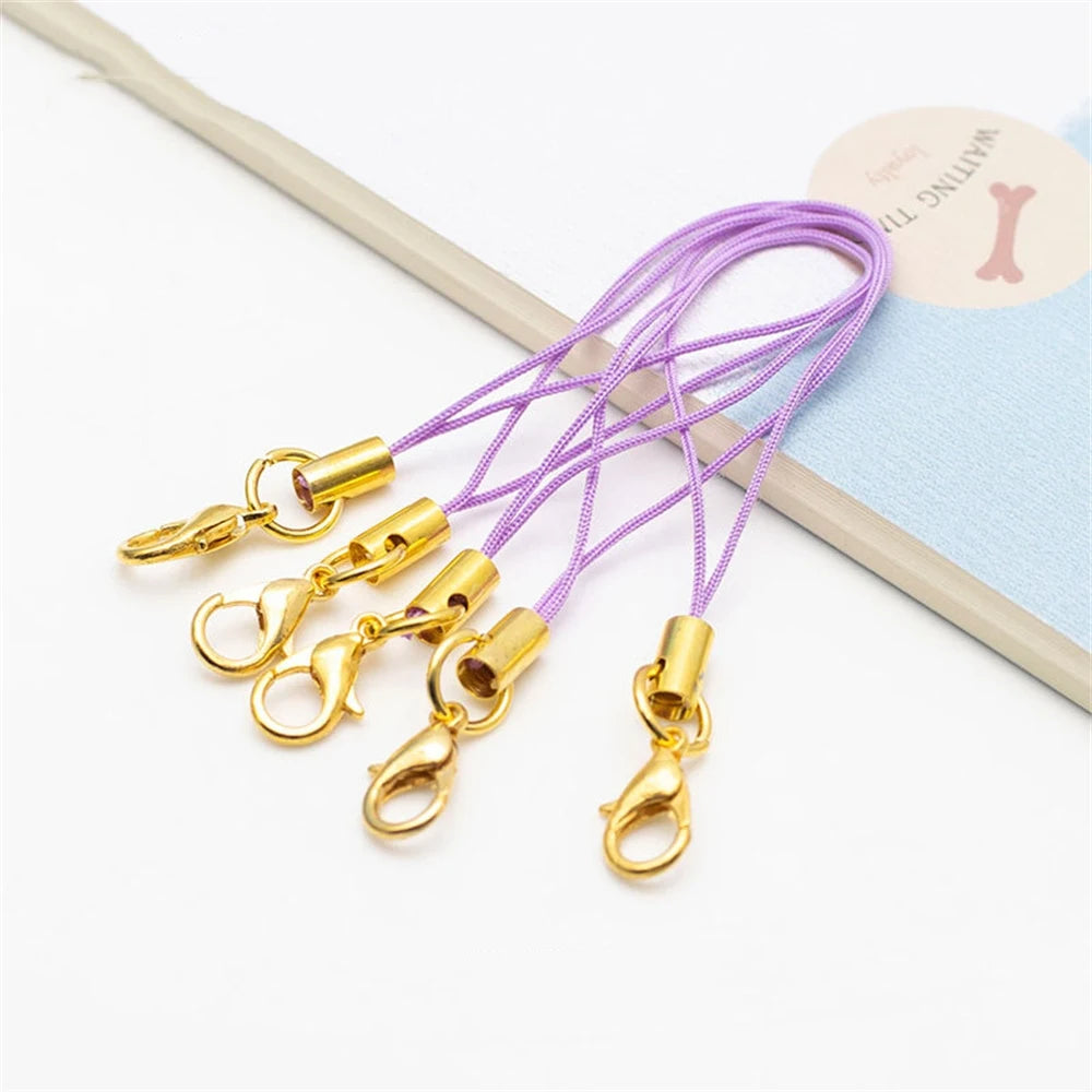 50pcs Cell Phone Lanyard Strap String Mobile Hook With Lobster Clasp Ring Keychain For D detail view
