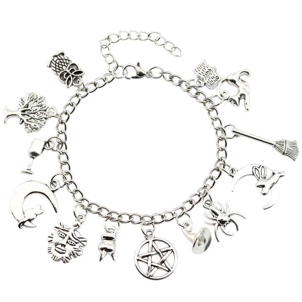 Movie Supernatural Dean Winchester Jensen Ackles Skull Bracelets Bangles Prop Replica close-up view
