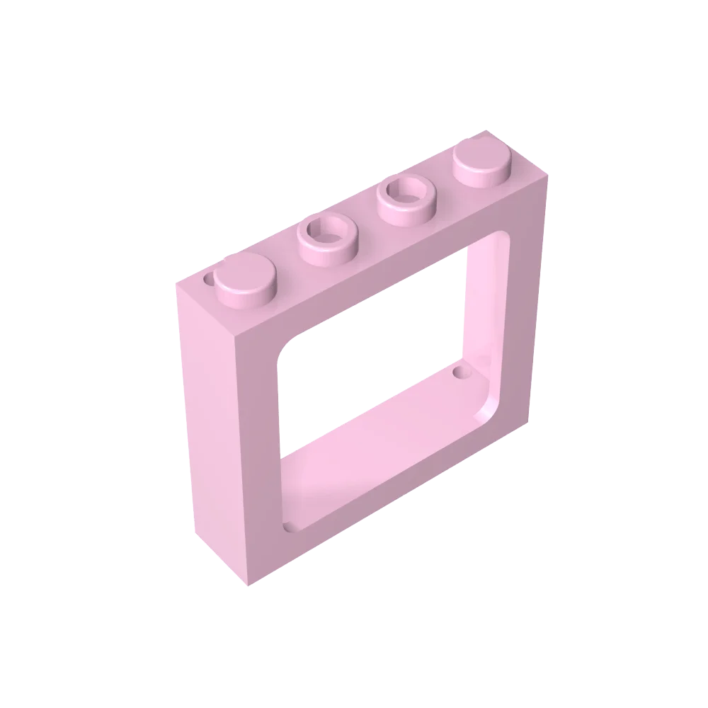Gobricks Window 1 x 4 x 3 Train with Shutter Holes and Solid Studs on Ends | Compat additional angle