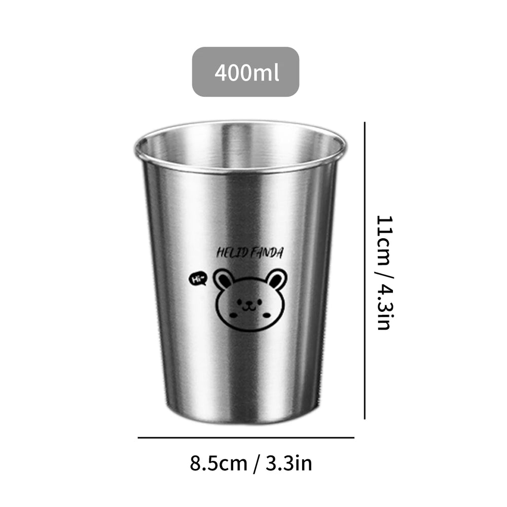 WORTHBUY 304 Stainless Steel Cup Stackable Metal Tumbler Cups Portable Durable Drinki alternate view