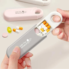 Portable 3-Compartment Pill Box | Travel Medicine Organizer detail view