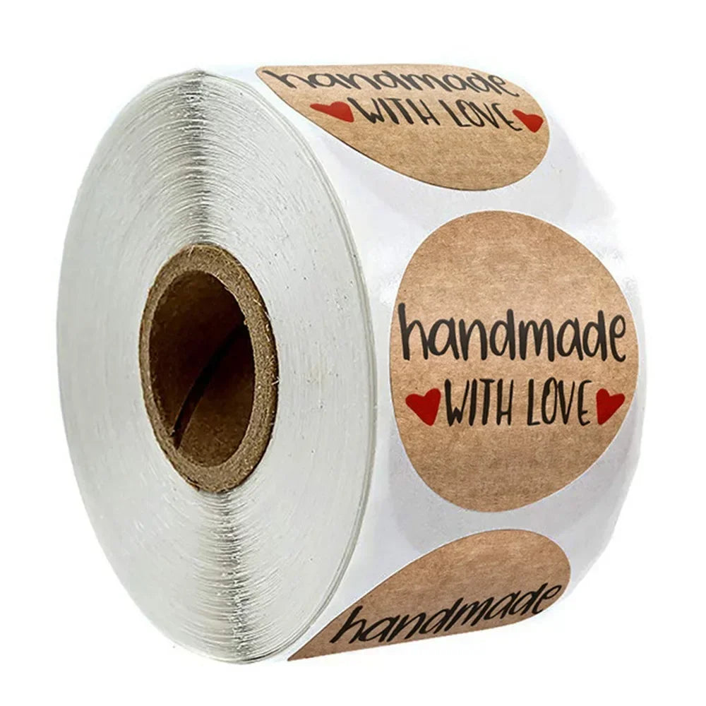 500pcs handmade with Love Stickers Baking label wedding sticker party label decoration e detail view