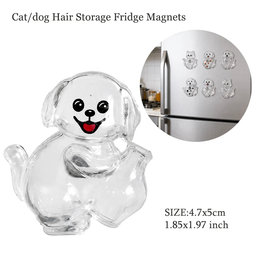 Creative Dog Hair Storage Keychain Transparent Dog\Cat Shape Memorial Pendant Handmad alternate view
