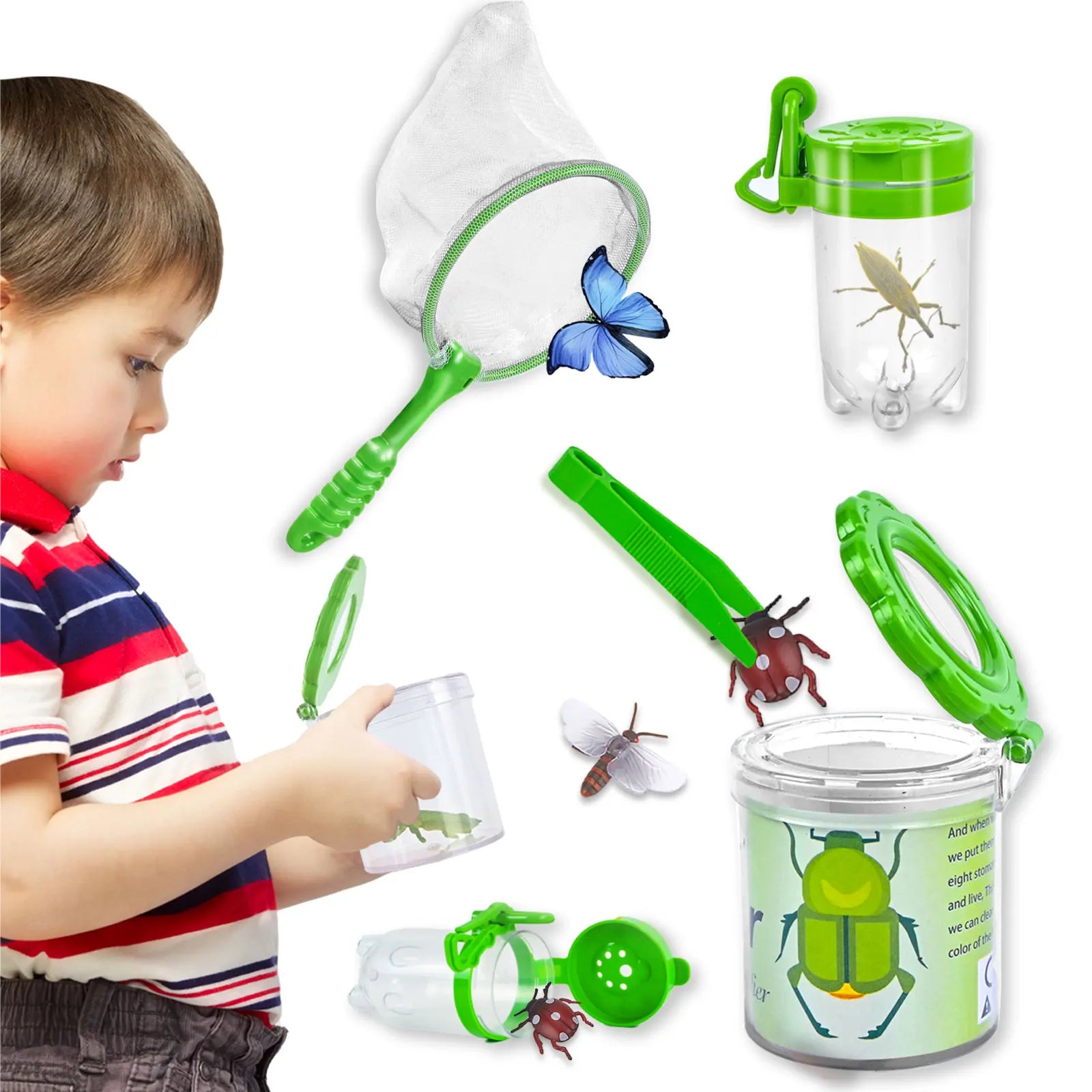 Children'S Insect Observation Box, Scientific Boy Outdoor Exploration Tool, Flip Cover Capture Net C