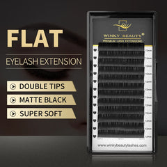 Flat Ellipse Eyelash Extensions | Matte Black Super Soft Natural Look