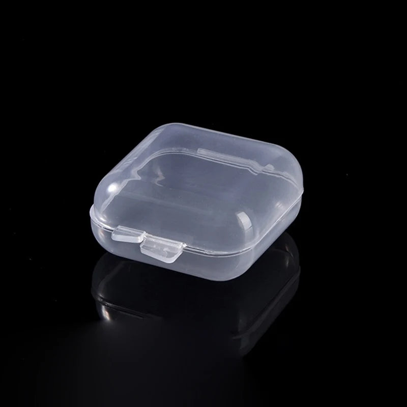 5-50pcs Mini PP Plastic Storage Box | Clear Single-Compartment Organizer for Jewelry, close-up view