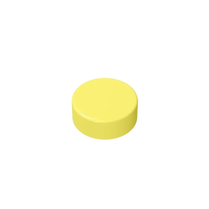 Gobricks GDS-612 Flat Tile 1x1 Round | Compatible Building Block additional angle